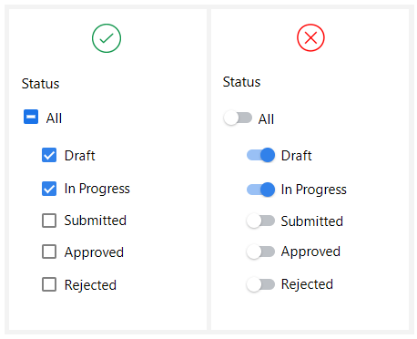 Checkbox 與 開關元件（Toggle Switch）的正確使用情境 |